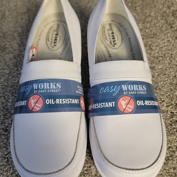 Easy Works Attend Women's Chef / Nurse Slip Resistant Leather Top Work Shoe  NEW - Picture 10 of 12